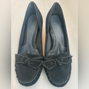 Elegant Black Suede Women's Loafers